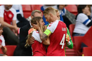 エリクセンの衝撃昏倒…親友である代表主将の英雄的行動が話題 画像