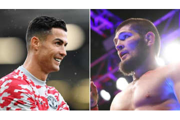 36歳ロナウドvs元UFC王者、ガン飛ばし合いシーンがこれ 画像