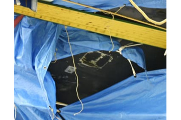 観光船の損傷、海底衝突原因か 画像