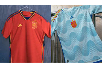 日本と激突！スペイン代表、カタールW杯に向けた2022新ユニフォームを発表 画像
