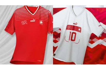 スイス代表、カタールW杯に向けた2022新ユニフォーム発表！ホームは「90年代デザイン」 画像