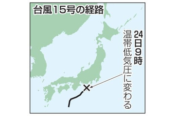 台風15号、静岡で記録的大雨 画像