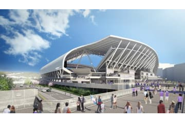 2冠を狙うサンフレッチェ広島！建設中の「3万人収容新スタジアム」は今こんな感じ 画像