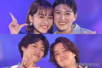 「恋バケ」西綾乃・岩崎名美・乃上貴翔・田原廉、爽やかブルーコーデで登場 ロケ地・プーケットの思い出明かす＜札幌コレクション 2023 S／S＞ 画像