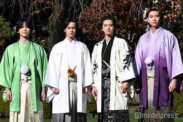 飯島寛騎・奥野壮・庄司浩平・百瀬拓実、男性陣がオスカー晴れ着撮影会に初参加「男がいるんだぞということを皆さん知ってもらえたら」 画像