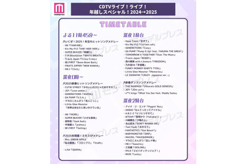 「CDTV」年越しSP、タイムテーブル＆歌唱曲発表 画像