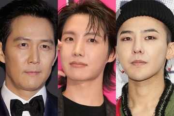 「イカゲーム」イ・ジョンジェ、BIGBANG・G-DRAGON＆BTS・J-HOPEとの3ショット公開「後輩感が可愛い」の声 画像