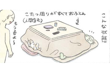 畳んだこたつに入る愛犬むっく…まるで屋根付きの寝床を見つけたよう【うちのむっくはいつも楽しそう #７ 】 画像