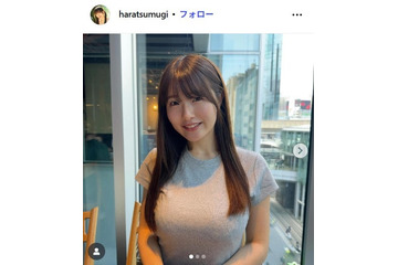 美人グラドル・原つむぎ、豊満バスト輝く斬新衣装が話題「服どうなってるの？」「眼福」 画像