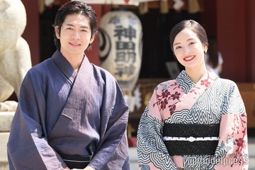 広瀬すず＆松下洸平、浴衣姿で登場 報道陣通じて食事の誘い【遠い山なみの光】 画像