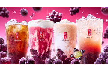 ゴンチャに贅沢な“飲む巨峰”！秋のティータイムを彩る「あふれる巨峰」シリーズ登場 画像