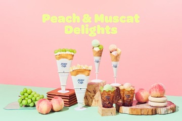 ジェラートピケカフェ“桃＆マスカット”秋限定クレープやジェラート、フロート登場 画像