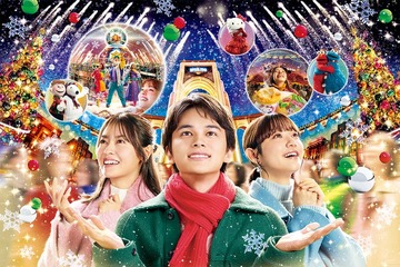 USJのクリスマス、11月19日開幕 人気キャラ集まる夜の新ショー、ホグワーツ城のマッピング演出など 画像