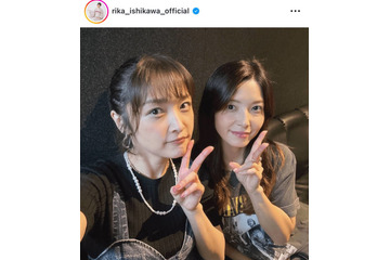 石川梨華、“大好きな2人”柴田あゆみ＆三好絵梨香それぞれとの笑顔2SHOTを公開「本当に幸せ」 画像