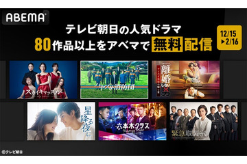 ABEMA、テレ朝人気ドラマ80作品の無料配信決定「星降る夜に」「スカイキャッスル」「ハヤブサ消防団」など【一覧】 画像