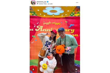 おのののか、夫＆娘とパシャリ！仲良しお出かけSHOTを公開「ほんっっっと幸せだぁ」 画像