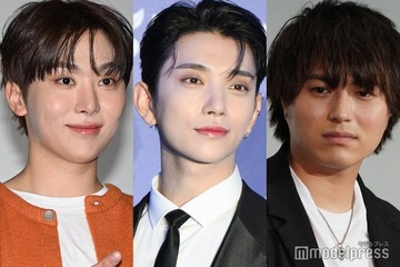 上田竜也・竹中雄大・菅田琳寧でSEVENTEENライブへ ジョシュア＆スングァンとのオフショットも公開「コラボしようねって話してた」 画像