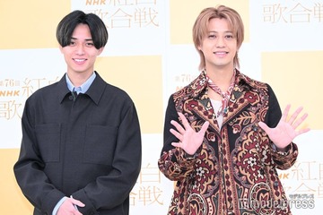 【紅白リハ1日目】King ＆ Prince高橋海人、会見中に突然永瀬廉へ発言内容を確認 永瀬は「希望の丘」交えたコメントも 画像