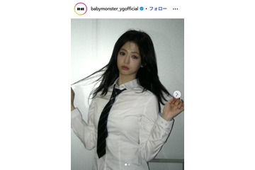 BABYMONSTERアヒョン、美脚スラリのミニ丈ルームウェア姿 モーニングルーティン動画に「スタイル完璧すぎ」「すっぴんもレベチ」の声 画像