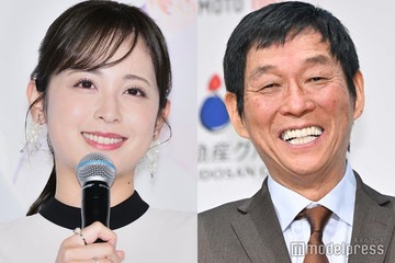第1子妊娠中の久慈暁子、明石家さんまがお腹に手を添える2ショット公開「パワーをいただけました」 画像