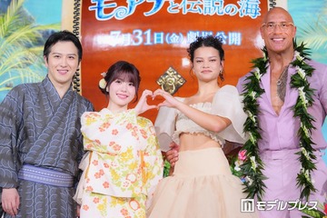 ME:I・TSUZUMI、浴衣姿で生歌唱 ドウェイン・ジョンソンは12年ぶり来日で神対応「皆さんの愛情表現は格別です」【モアナと伝説の海】 画像