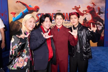 Mrs. GREEN APPLE、米LAでトム・ホランドと“約束の再会”「スパイダーマン」ワールドプレミア開催 画像