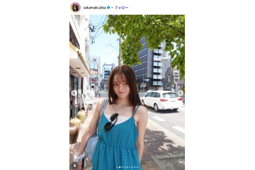 「仮面ライダーガッチャード」坂巻有紗、美脚際立つミニワンピ姿 岐阜旅行ショットに「スタイル抜群」「オーラが半端ない」と反響 画像