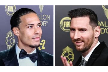 メッシとファンダイク、舞台裏でやってた「がっちり握手」がこれ 画像