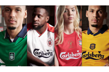 リヴァプールの公式ブランドから「歴史を彩るレトロユニフォーム」が登場！ 画像