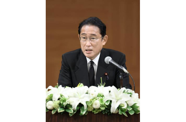 広島市で記者会見する岸田首相＝6日午前（代表撮影）