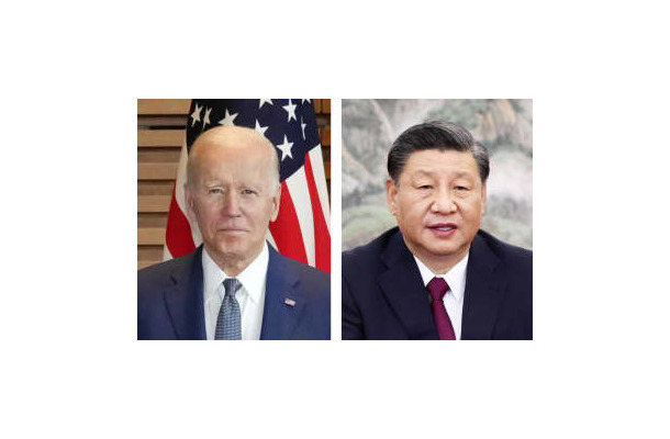 バイデン米大統領、中国の習近平国家主席（新華社＝共同）