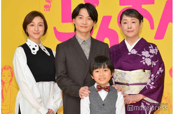 「らんまん」会見に出席した（左から時計回りに）広末涼子、神木隆之介、松坂慶子、森優理斗 （C）モデルプレス