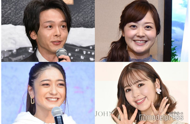 （上段左から）中村倫也、水卜麻美／（下段左から）みちょぱ、藤田ニコル（C）モデルプレス