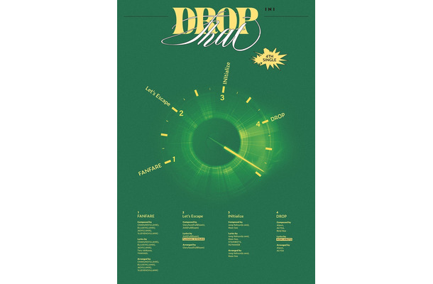 INI 4thシングル「DROP That」トラックリスト（C）LAPONE Entertainment