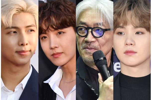 RM、J-HOPE／Photo by Getty Images、坂本龍一 （C）モデルプレス、SUGA／Photo by Getty Images