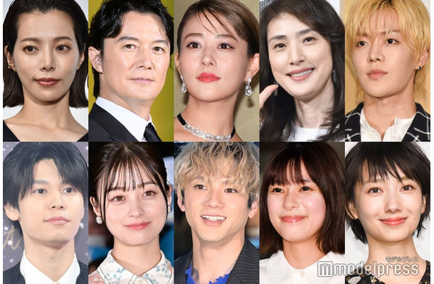 （上段左から）桜井ユキ、福山雅治、高畑充希、天海祐希、ユウタ（下段左から）萩原利久、橋本環奈、山田裕貴、芳根京子、波瑠（C）モデルプレス