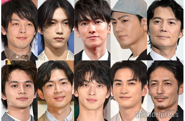 （上段左から）中村倫也、池崎理人、佐藤健、登坂広臣、福山雅治（下段左から）北村匠海、松下洸平、横浜流星、町田啓太、玉木宏（C）モデルプレス