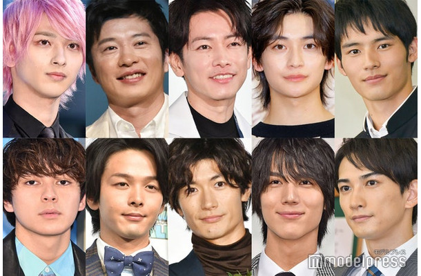 （上段左から）横浜流星、田中圭、佐藤健、高橋文哉、水上恒司（岡田健史）、（下段左から）眞栄田郷敦、中村倫也、三浦春馬さん、中川大志、町田啓太（C）モデルプレス