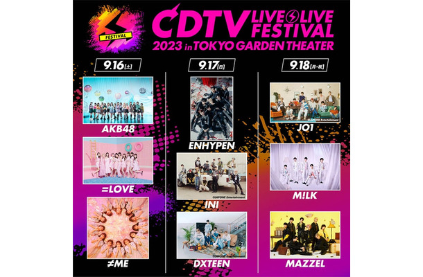 「CDTVライブ！ライブ！フェスティバル2023」出演者（C）TBS