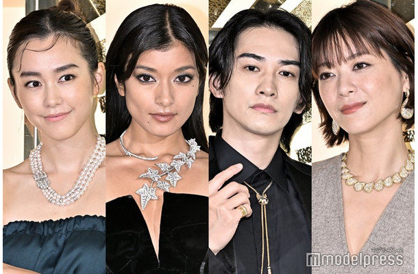 「ブシュロン銀座本店」オープニングセレモニーに登場した桐谷美玲、ローラ、町田啓太、上野樹里（C）モデルプレス