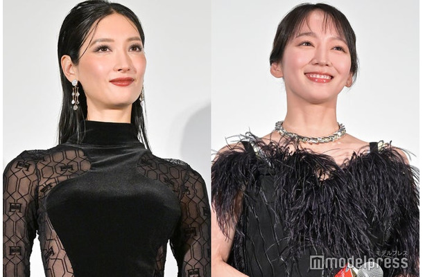 「怪物の木こり」公開記念舞台挨拶に登壇した菜々緒、吉岡里帆（C）モデルプレス