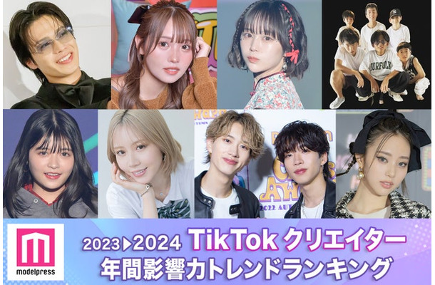 2023年間「TikTokクリエイター影響力トレンドランキング」トップ30（C）モデルプレス