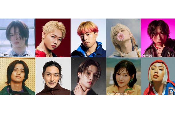 （上段左から）K、SEITO、世界、SKY-HI、SOTA（下段左から）高橋海人、TAKAHIRO、松井利樹、RAN、RIEHATA（C）日本テレビ