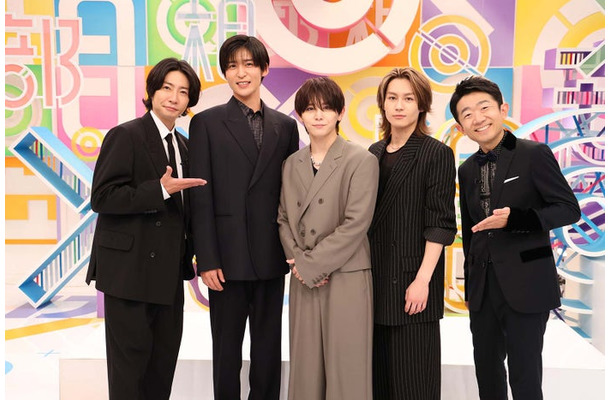 （左から）相葉雅紀、目黒蓮、山田涼介、松田元太、えなりかずき（C）フジテレビ