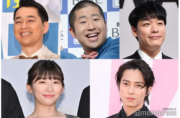 （左上から時計回りに）設楽統、澤部佑、川島明、山下智久、伊藤沙莉（C）モデルプレス