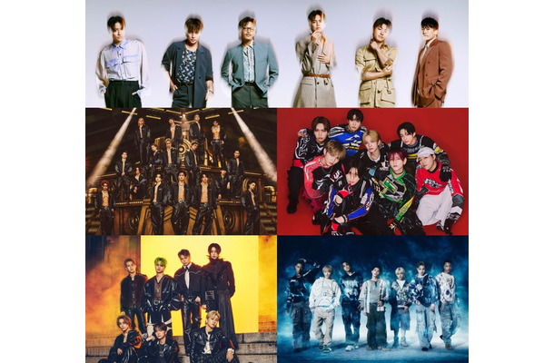 （上段）GENERATIONS（中段左から）THE RAMPAGE、FANTASTICS（下段左から）BALLISTIK BOYZ、PSYCHIC FEVER（C）ABCテレビ