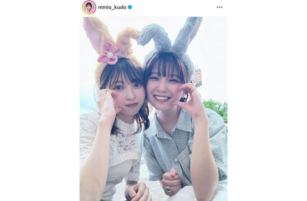 工藤美桜、超ときめき宣伝部・辻野かなみとのディズニーSHOTにファン悶絶「最上級にかわいい」「笑顔最高」