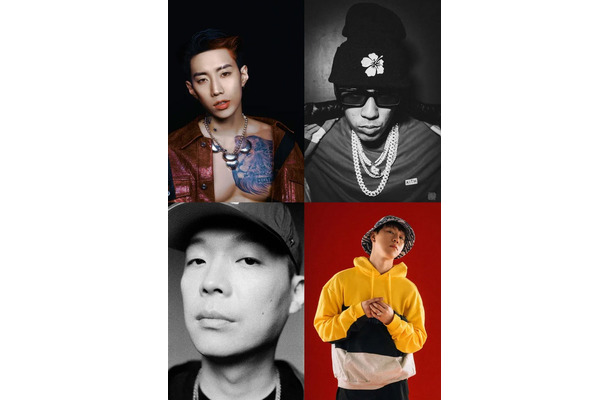 （左上から時計回りに）JayPark、Dok2、Tak、Paloalto（提供写真）