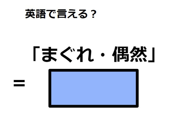 英語で「まぐれ・偶然」はなんて言う？