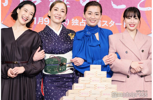 「阿修羅のごとく」完成報告会に出席した蒼井優、宮沢りえ、尾野真千子、広瀬すず（C）モデルプレス